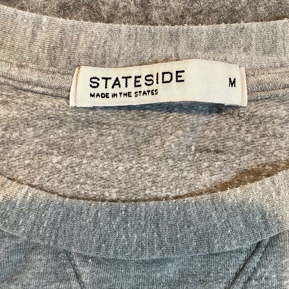 Stateside Women’s Medium Sweatshirt Crew Neck Light Gray Pullover Casual Boho - Picture 11 of 13